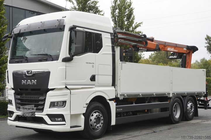 Бортовий із краном MAN TGX 26.470 6x2-4 / 30 tho. km!!! / Atlas