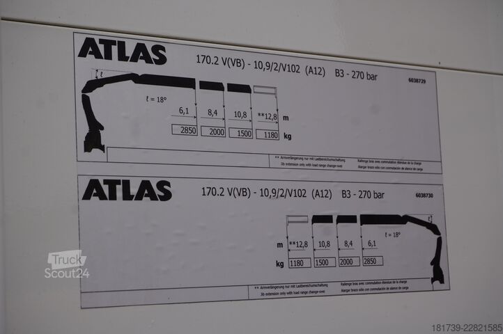 Бортовий із краном MAN TGX 26.470 6x2-4 / 30 tho. km!!! / Atlas