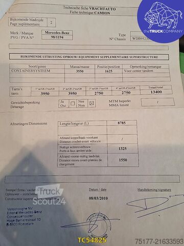 Container transportation Mercedes-Benz Actros 3235