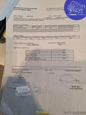 Container transportation Mercedes-Benz Actros 3235