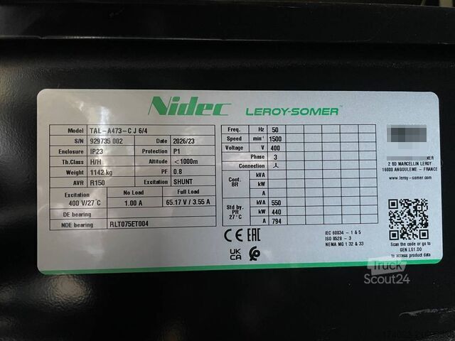 Agregado Perkins 2506C-E1STAG2 - 550 kVA Generator - DPX-19814