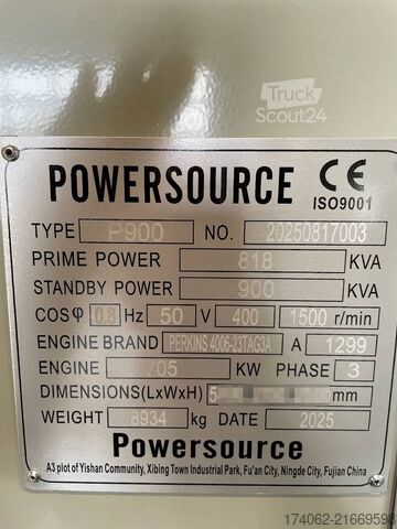 Aggregat Perkins 4006-23TAG3A - 900 kVA Generator - DPX-19818