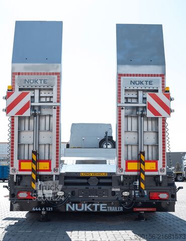Nízkopodlažný náves na prepravu stavebných strojov Nükte Trailer 3 Achs Lowbed