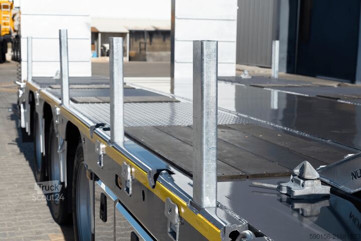 Nízkopodlažný náves na prepravu stavebných strojov Nükte Trailer 3 Achs Lowbed