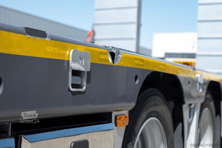 Nízkopodlažný náves na prepravu stavebných strojov Nükte Trailer 3 Achs Lowbed