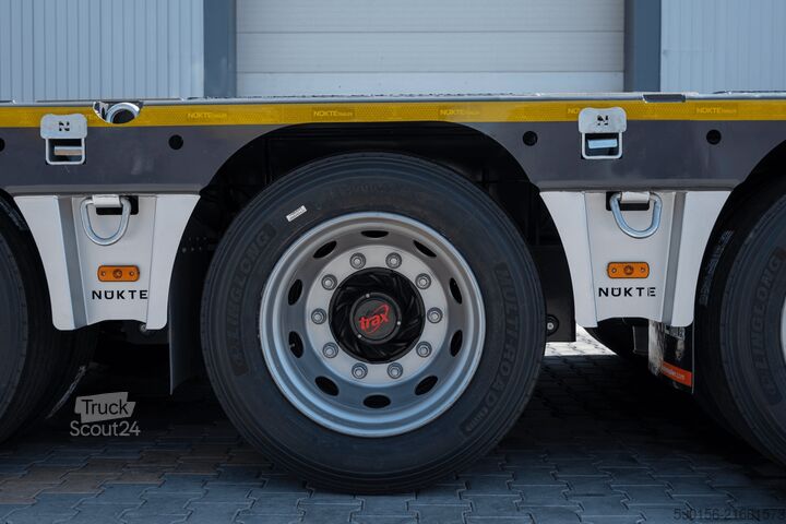 Nízkopodlažný náves na prepravu stavebných strojov Nükte Trailer 3 Achs Lowbed