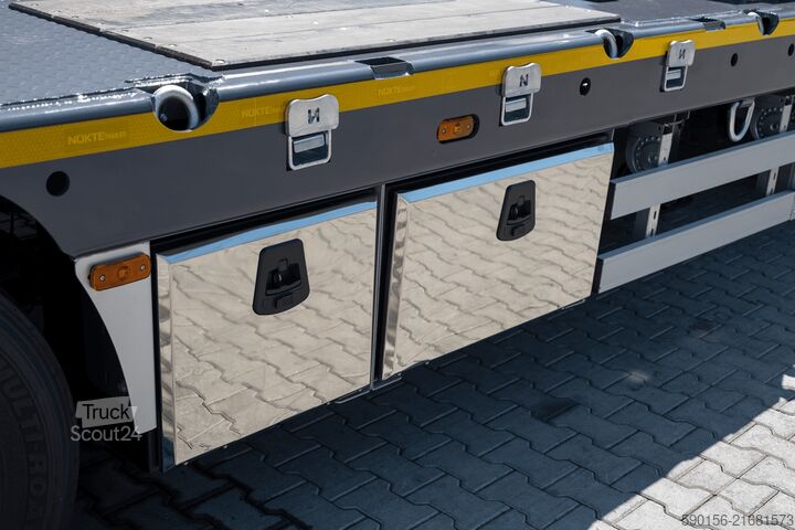 Nízkopodlažný náves na prepravu stavebných strojov Nükte Trailer 3 Achs Lowbed