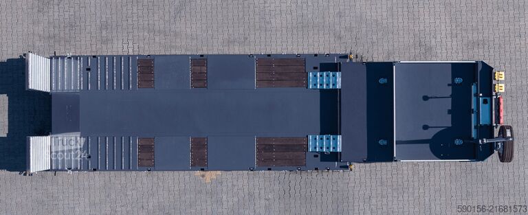 Nízkopodlažný náves na prepravu stavebných strojov Nükte Trailer 3 Achs Lowbed