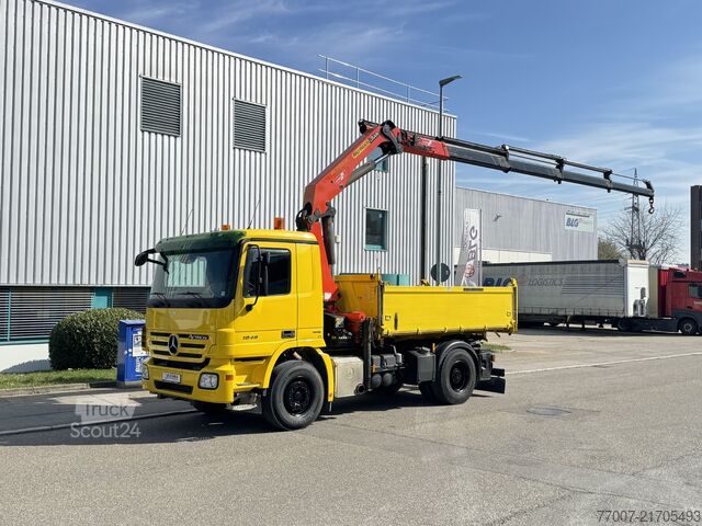 Camion benne avec grue Mercedes-Benz Actros 1848K 3-S-Kipper Kran PK 20002 Fu