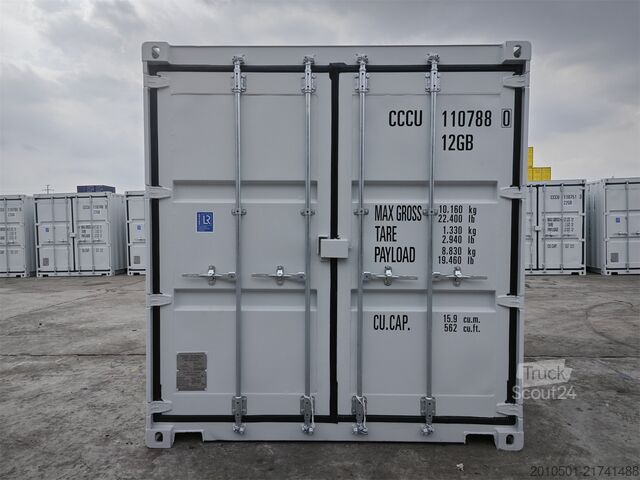 Container de transport maritim 10 Fuß Seecontainer / one Way Lagercontainer / Anthrazit / Lichtgrau