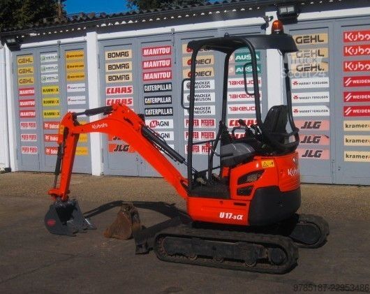 Miniekskavators KUBOTA U17-3a * 2x Löffel * * Verstellfahrwerk *