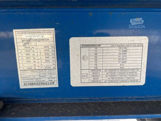 Chladený náves Schwarzmueller SPA 3/E  Carrier Vector 1950MT Bi-Temp. Liftachse