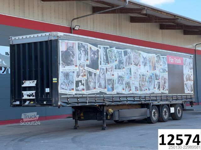 Avoin puoliperävaunu pressulla KRONE SD Curtainsider+Edscha/NLA/Liftachse/Aufnahme