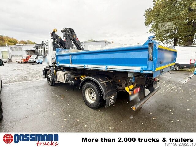 Autocarro ribaltabile Iveco EuroCargo ML160E28K 4x2, Kran Hiab 099E-3 HiDuo,