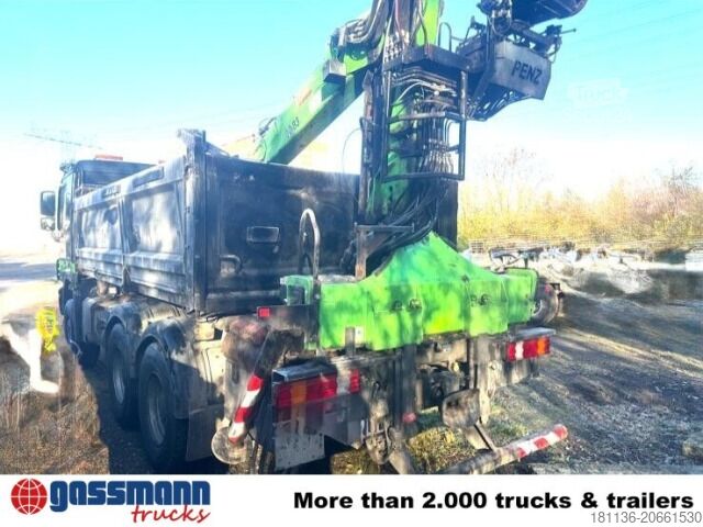 Sklápač Mercedes-Benz Actros 3341 K 6x4, Bormatik links, Heckkran Penz