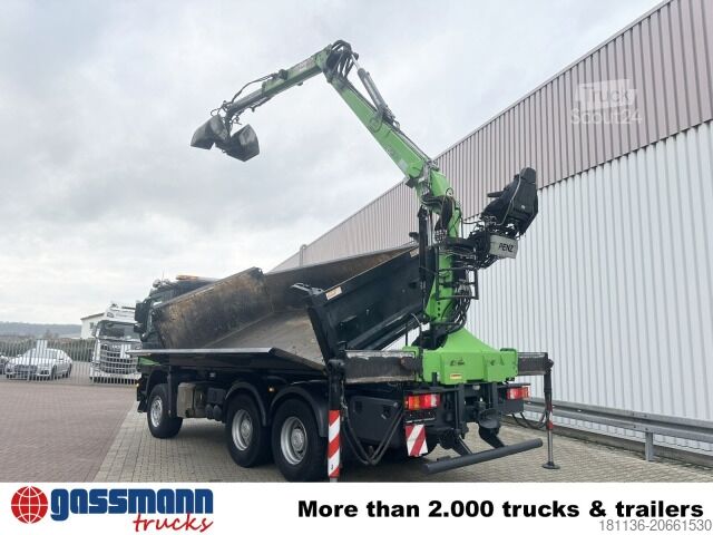 Sklápač Mercedes-Benz Actros 3341 K 6x4, Bormatik links, Heckkran Penz