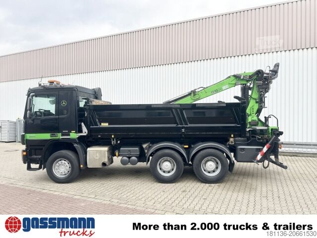 Sklápač Mercedes-Benz Actros 3341 K 6x4, Bormatik links, Heckkran Penz