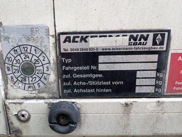 Κλειστό ρυμουλκούμενο ACKERMANN-FRUEHAUF Z LA F11,9/7,9E Koffer Durchladesystem