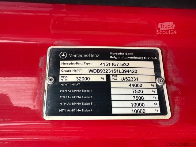 Autokrāna kravas automašīna Mercedes-Benz Actros 4151 V8 8x4  Euro 5