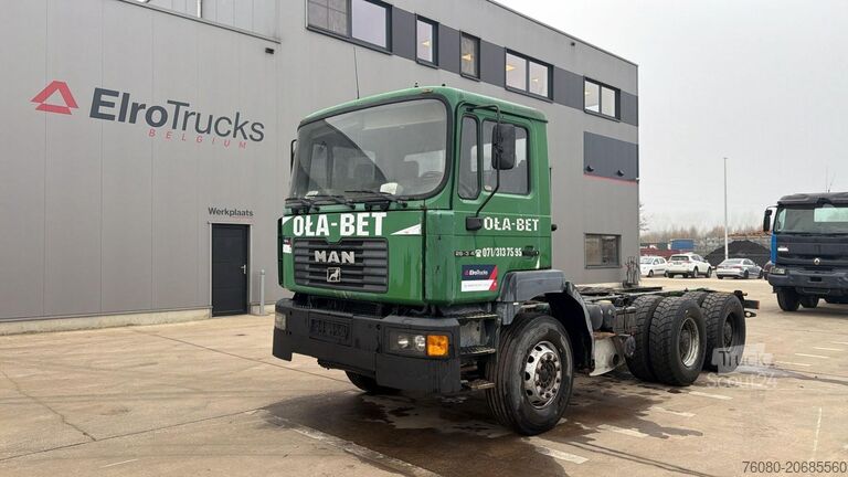 Alváz vezetőfülkével MAN 26.364 (STEEL SUSP. / LAMES / BIG AXLE / MANUAL...