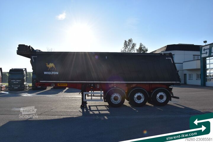 Semi-reboque basculante WIELTON 3-Achs Kipper 33m³ elektrisches Verdeck Alufelge
