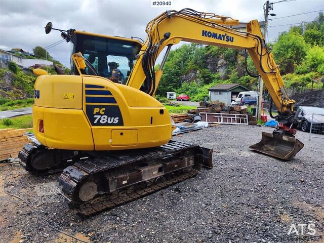 Excavator pe șenile Komatsu PC78US-10 excavator with rototilt and 3 buckets. W