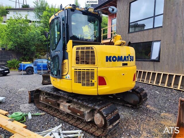 Pelle sur chenilles Komatsu PC78US-10 excavator with rototilt and 3 buckets. W