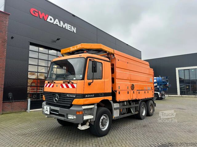 Véhicule aspirant Mercedes-Benz Actros 3340 6x6 Kanalreinigung + Wasserruckgewi...