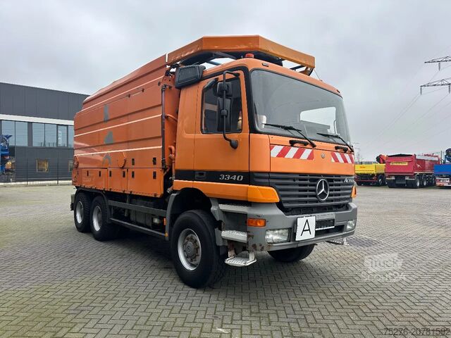 Véhicule aspirant Mercedes-Benz Actros 3340 6x6 Kanalreinigung + Wasserruckgewi...
