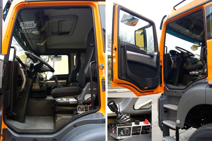 Trijų pusių savivartis sunkvežimis MAN TGS 18.320 BL 4x4 /HIAB 088 B-2/ Winterdienst