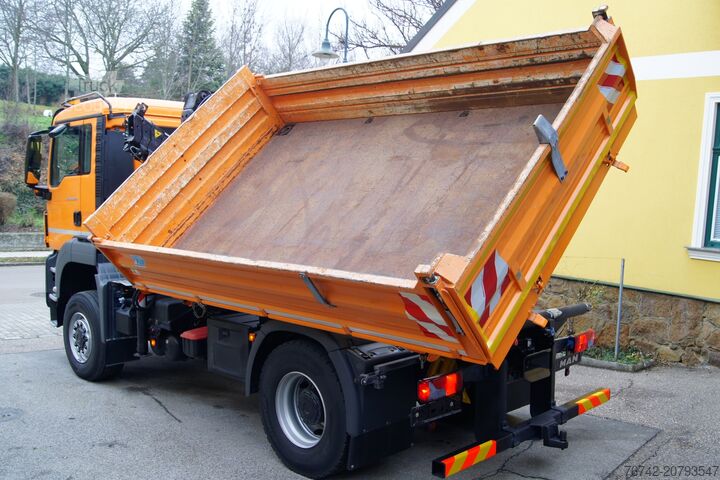 Trijų pusių savivartis sunkvežimis MAN TGS 18.320 BL 4x4 /HIAB 088 B-2/ Winterdienst