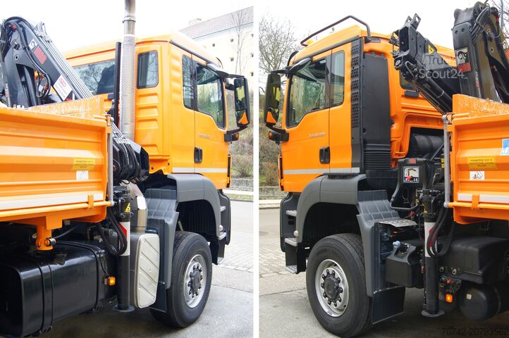 Krautuvas sumontuotas ant sunkvežimio MAN TGS 18.320 BL 4x4 /HIAB 088 B-2/ Winterdienst