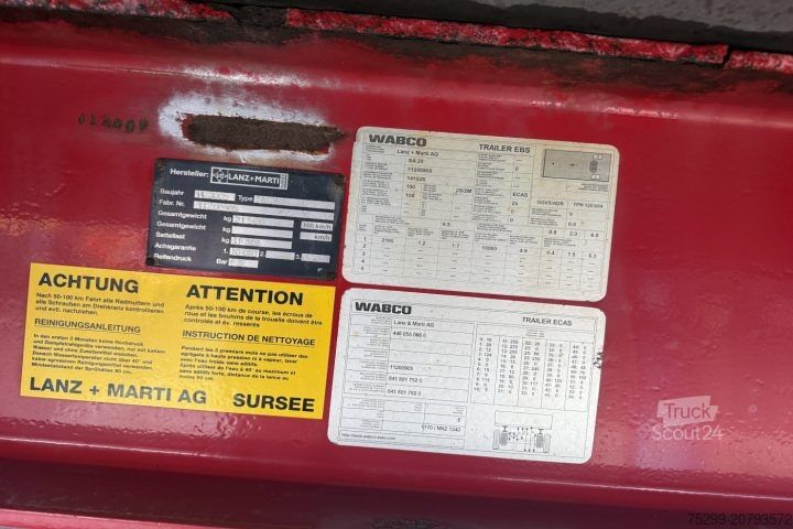 Atvira puspriekabė su tentu SA 20 Plane / HB / Swiss-Vehicle