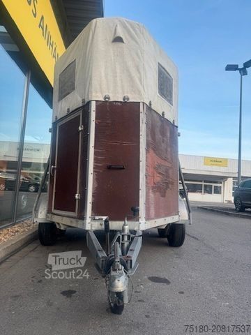 Zirgu pārvadāšanas piekabe BÖCKMANN ABL 2 Pferdeanhänger Holz/ Plane 2t.