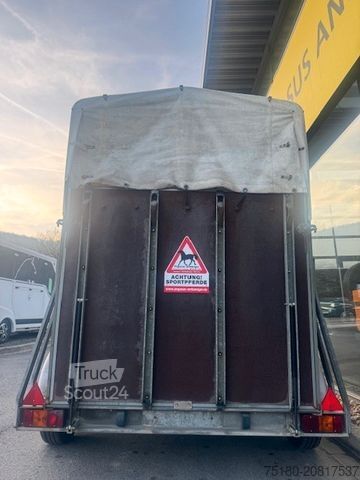 Zirgu pārvadāšanas piekabe BÖCKMANN ABL 2 Pferdeanhänger Holz/ Plane 2t.