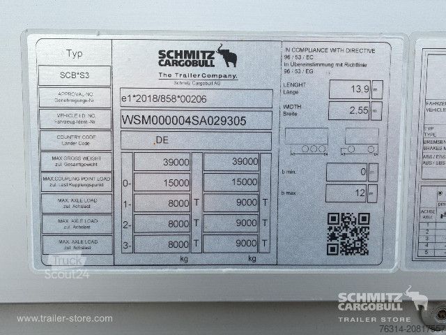 Nyitott félpótkocsi Schmitz Cargobull Pritsche