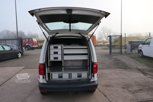 Slēgtais furgons Volkswagen Caddy 2.0 TDI 4Motion 2-Sitzer Klima AHK Werkstatteinbauten COC Tempomat