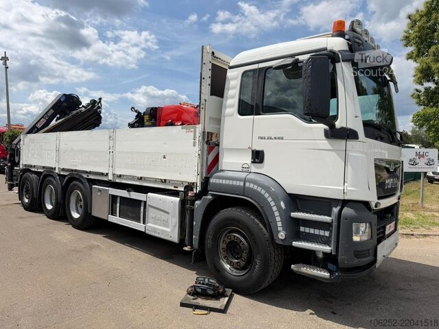 Læsseplatform MAN TGS 35.440 8x4 TRIDEM PRITSCHE + KRAN HIAB 288 ...