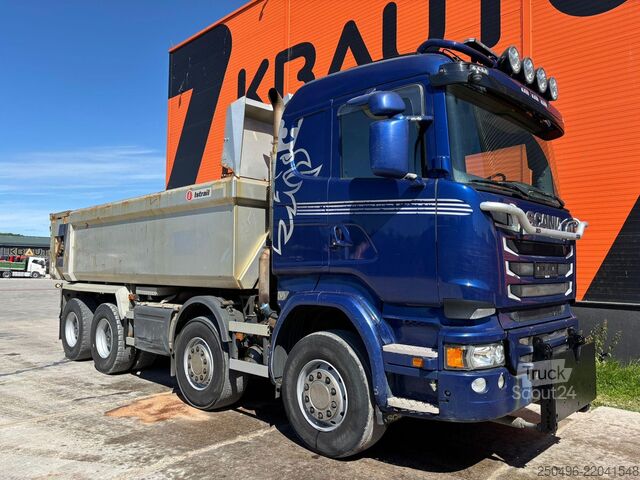 Tipper Scania R 730 8x4 RETARDER / FULL STEEL / BOX L=5575 mm