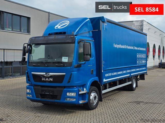 Valníkový nákladní automobil s plachtou MAN TGM 15.250 4X2 BL / Ldbw / Aluklappen / Navi