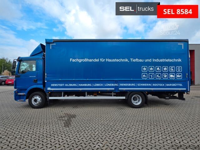 Valníkový nákladní automobil s plachtou MAN TGM 15.250 4X2 BL / Ldbw / Aluklappen / Navi