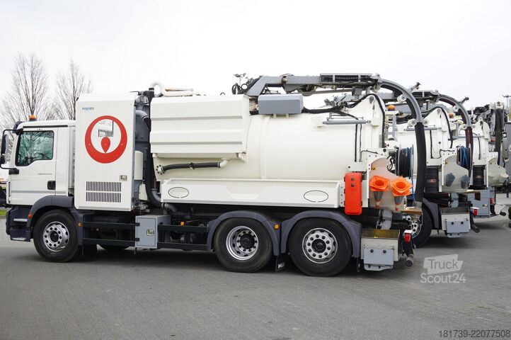 Güllefass MAN TGS 26.360 E6 / RIVARD sewage cleaner
