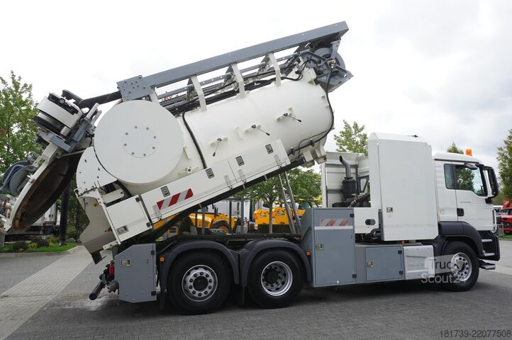 Güllefass MAN TGS 26.360 E6 / RIVARD sewage cleaner