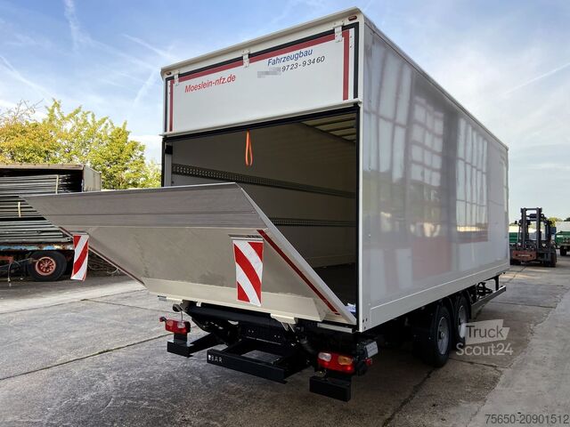 Box trailer Möslein TKO105 D-L 7 m Tandem Koffer, Ladebordwand 1,5 t + DurchladbarNeufahrzeug --