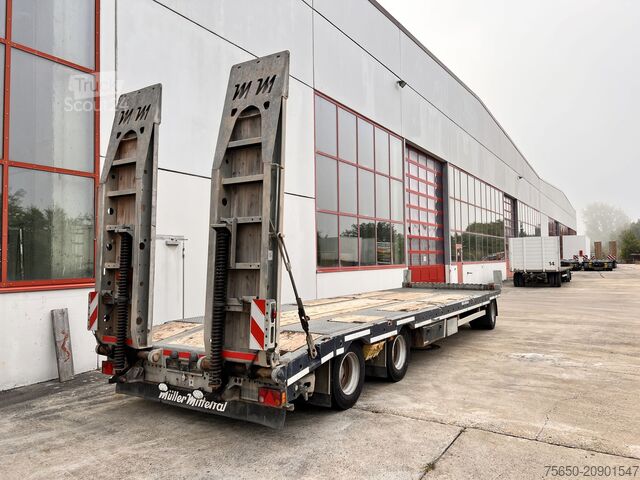 Remorque porte-engins surbaissée Müller Mitteltal D3 3 Achs Tieflader 9 m, Verzinkt, Wenig Benutzt