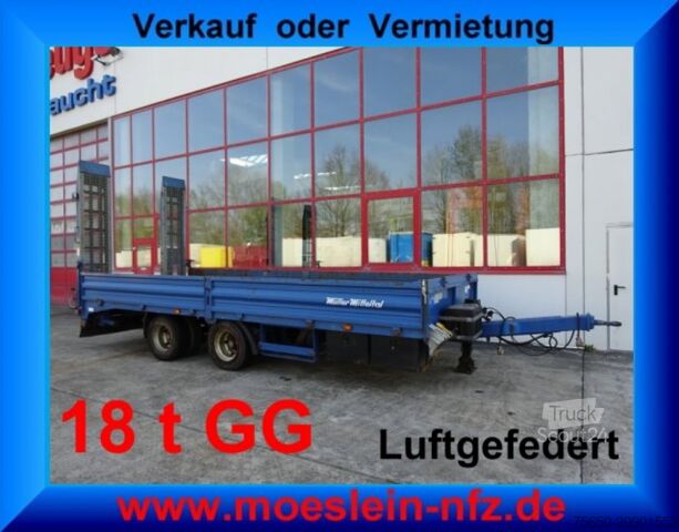 Remorque porte-engins surbaissée Müller Mitteltal ETUE-TA 18,0 18 t GG Tandemtieflader