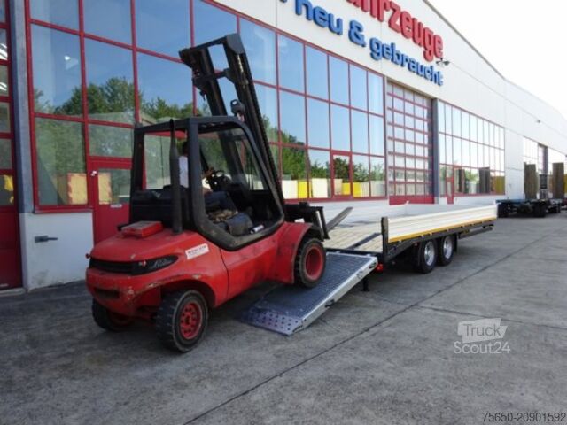 Remorque porte-engins surbaissée Möslein TTT 11 5,2 BR Weiß Neuer Tandemtieflader mit Breiten Rampen