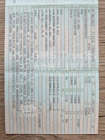 Billenő teherautó MAN TGS 35.400 / 8X4 / 17qm Carnehl MULDE