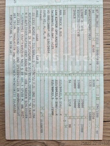 Billenő teherautó MAN TGS 35.400 / 8X4 / 17qm Carnehl MULDE