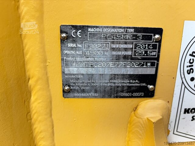 Minikoparka < 7t Komatsu PC45MR-3